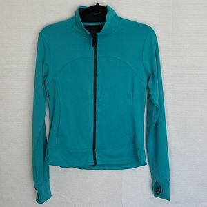 YUJ Jacket Lightweight Long Sleeve Teal Zip-Up Size Medium